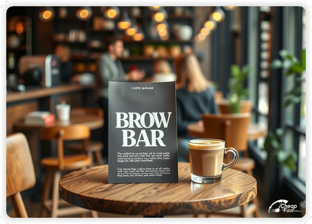 Marketing Handout Design 1, Brow Bar pamphlets design example