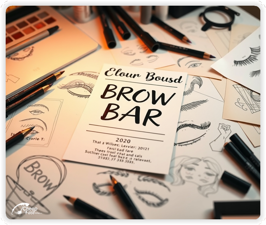 Print Ready Layout 1, Brow Bar brochures layout example