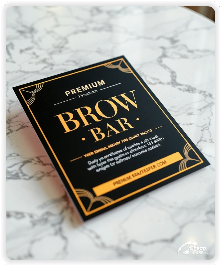 Promo Flyer Sample 1, Brow Bar leaflets creative layout