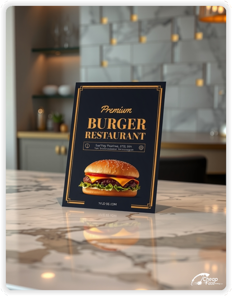Custom Business Piece 1, Burger Restaurant advertisements marketing piece