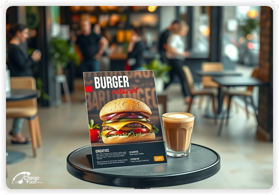 High Quality Leaflet 1, Burger Restaurant circulars promotion design