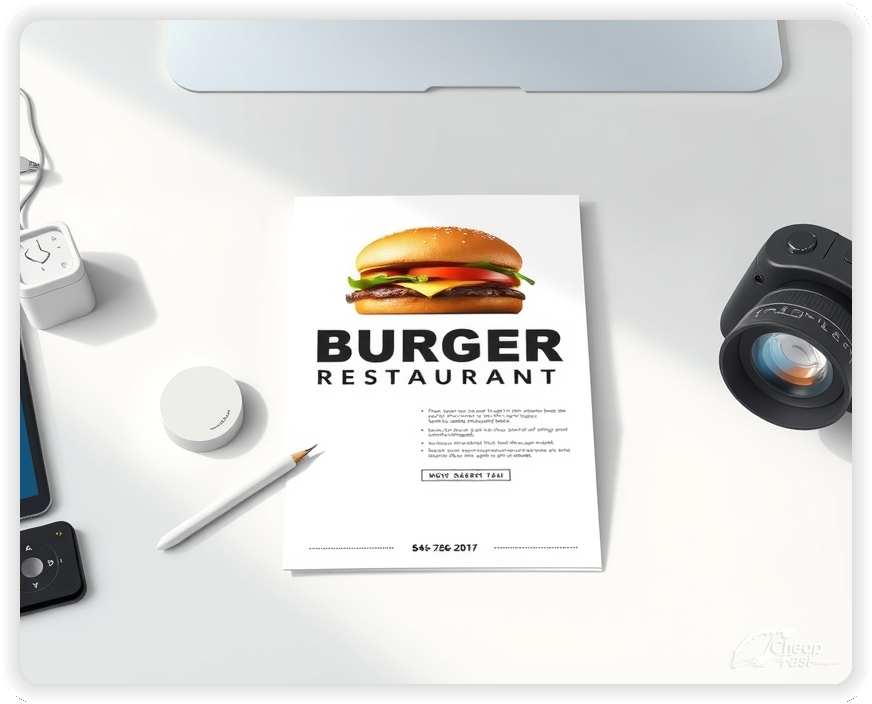 Professional Circular 1, Burger Restaurant handouts print sample