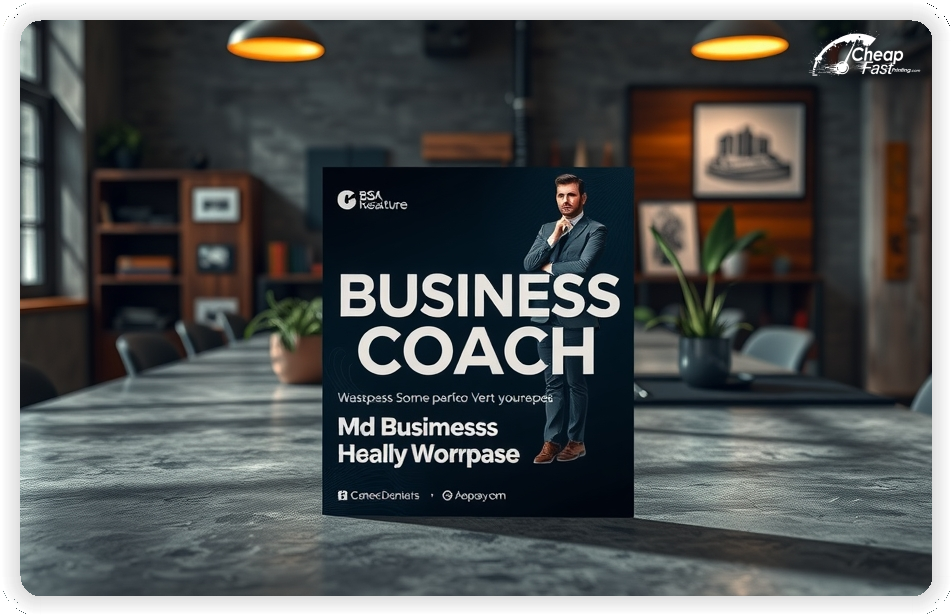 Advertising Brochure 1, Business Coach leaflets layout example
