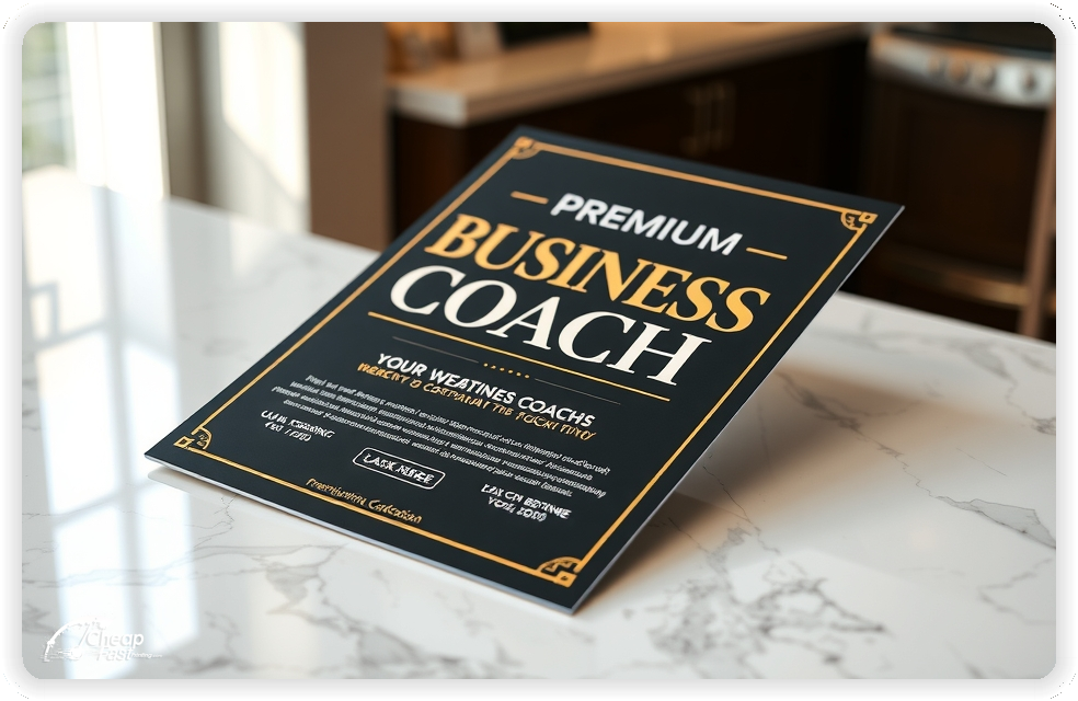 Creative Print Design 1, Business Coach promo cards creative layout