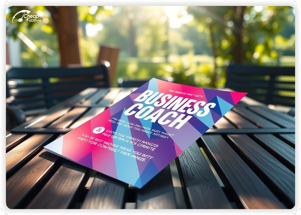 Professional Circular 1, Business Coach handouts print sample