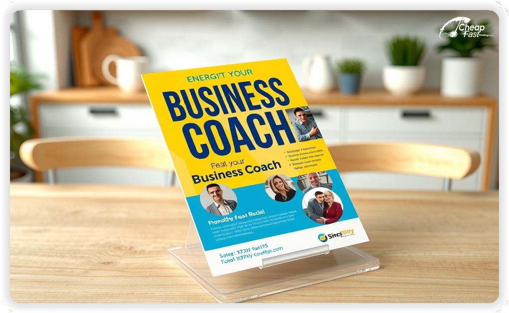 Promo Flyer Sample 1, Business Coach leaflets creative layout
