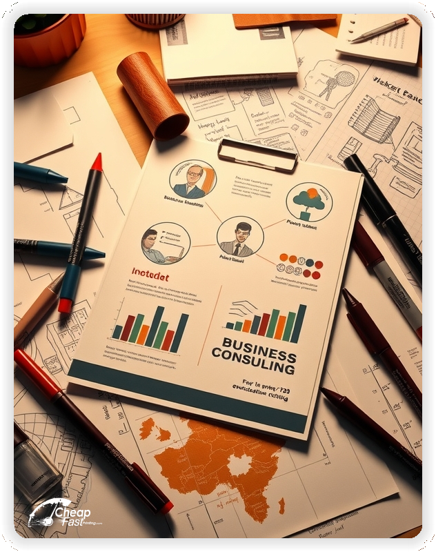 Custom Business Piece 1, Business Consulting advertisements marketing piece