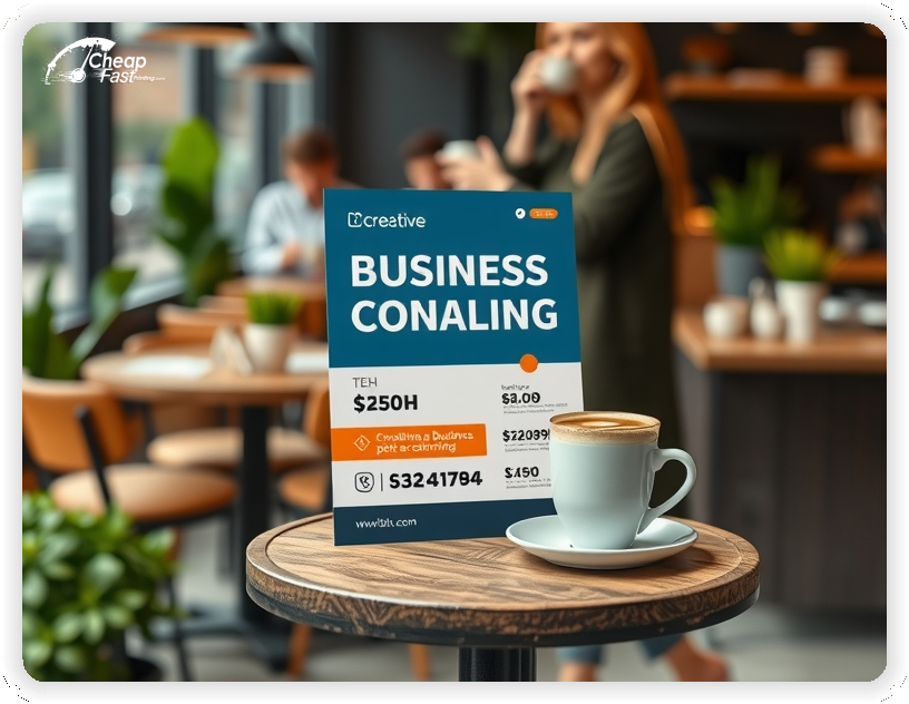 Promo Flyer Sample 1, Business Consulting leaflets creative layout