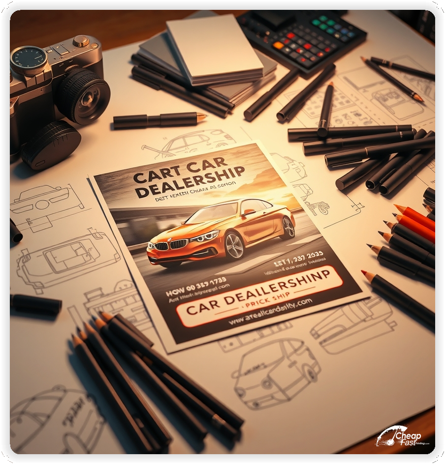 Print Ready Layout 1, Car Dealership brochures layout example