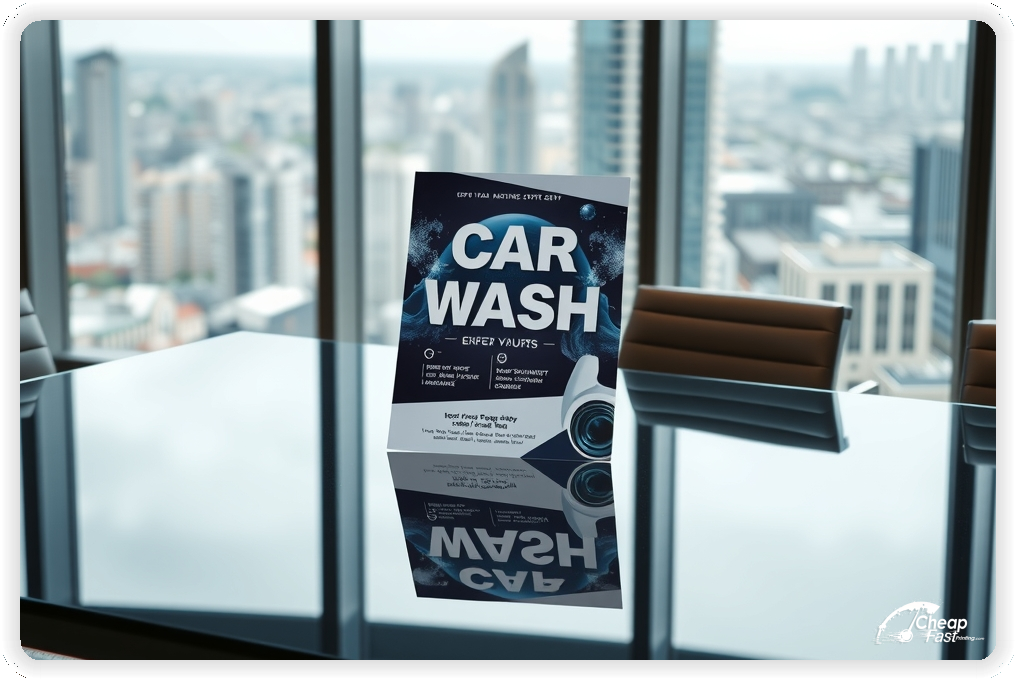 Creative Print Design 1, Car Wash promo cards creative layout