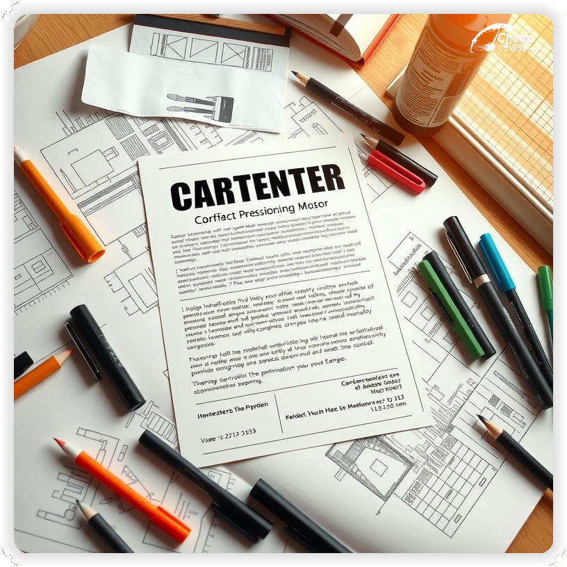 Print Ready Layout 1, Carpenter brochures layout example