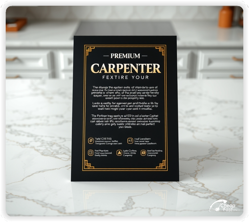 Promo Flyer Sample 1, Carpenter leaflets creative layout