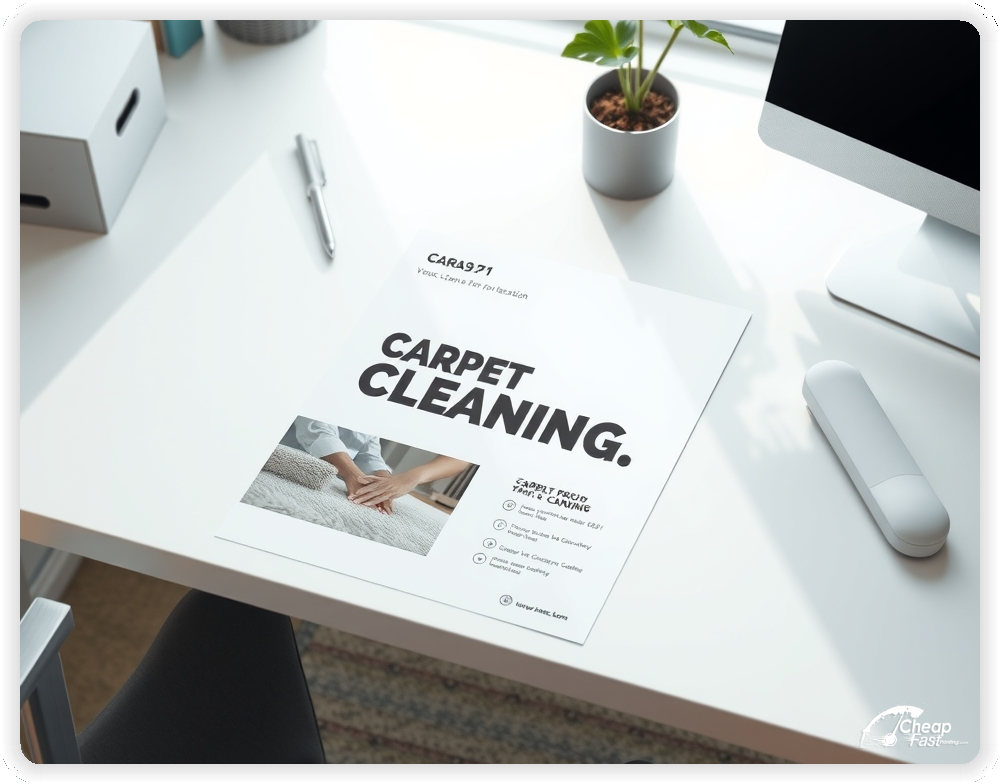 Advertising Brochure 1, Carpet Cleaning leaflets layout example