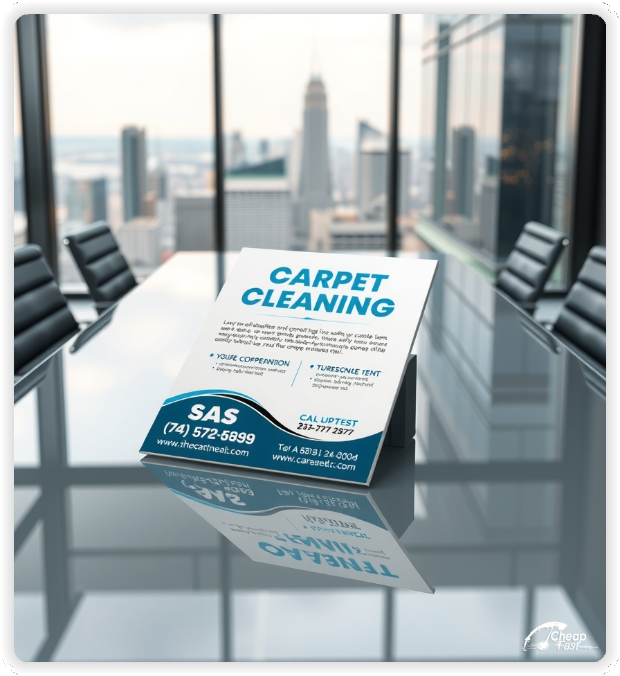 Creative Print Design 1, Carpet Cleaning promo cards creative layout