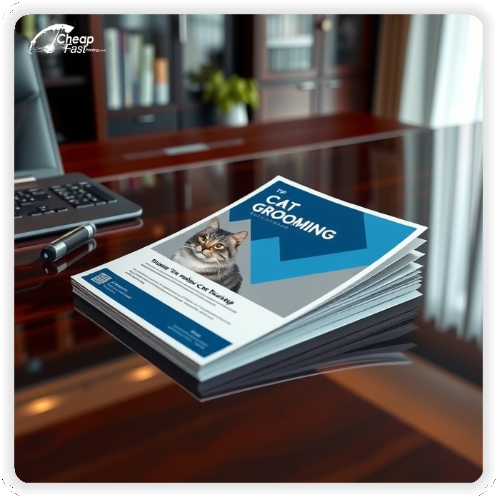 Marketing Handout Design 1, Cat Grooming pamphlets design example