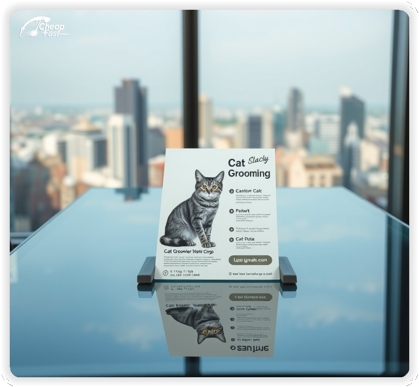 Professional Circular 1, Cat Grooming handouts print sample