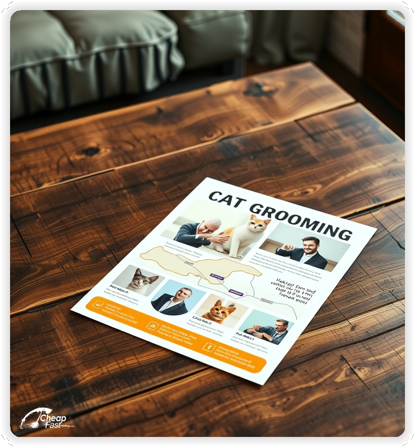 Promo Flyer Sample 1, Cat Grooming leaflets creative layout