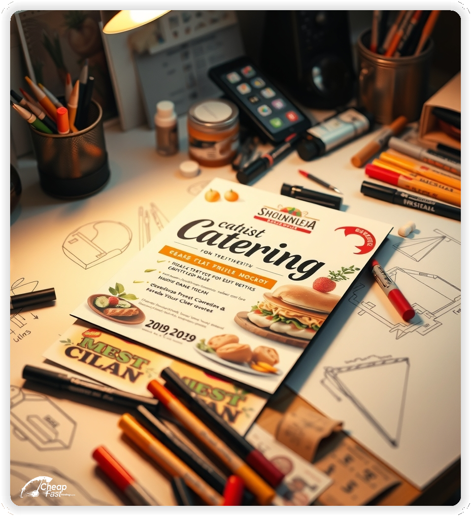 Marketing Handout Design 1, Catering pamphlets design example