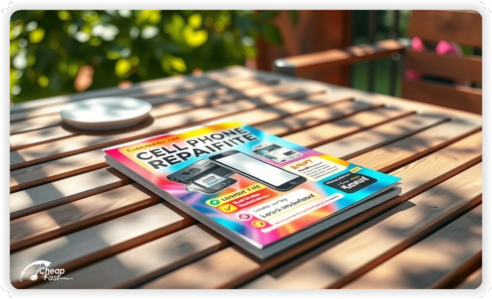 Print Ready Layout 1, Cell Phone Repair brochures layout example