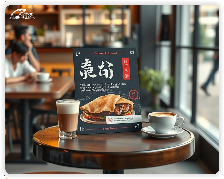 Print Ready Layout 1, Chinese Restaurant brochures layout example