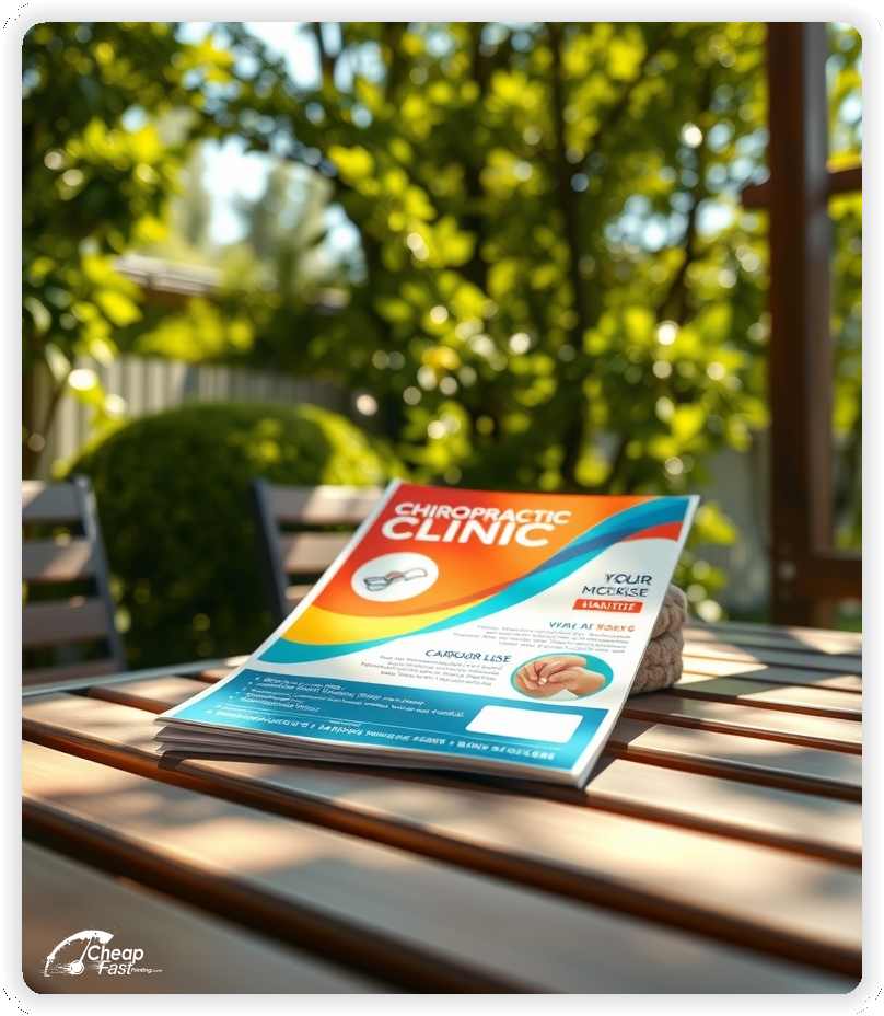Affordable Chiropractic Clinic Circular, Chiropractic Clinic marketing materials print sample