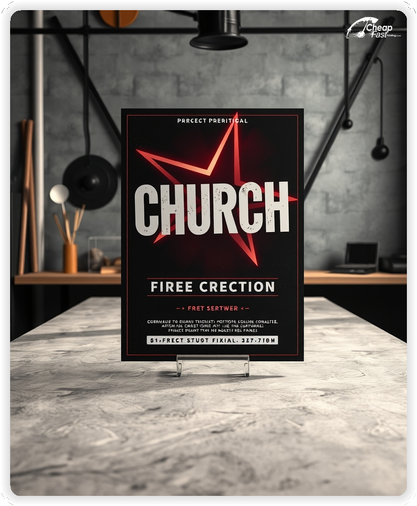 Advertising Brochure 1, Church leaflets layout example