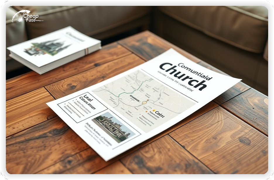 Church Promotional Materials Design, Church promo cards creative layout