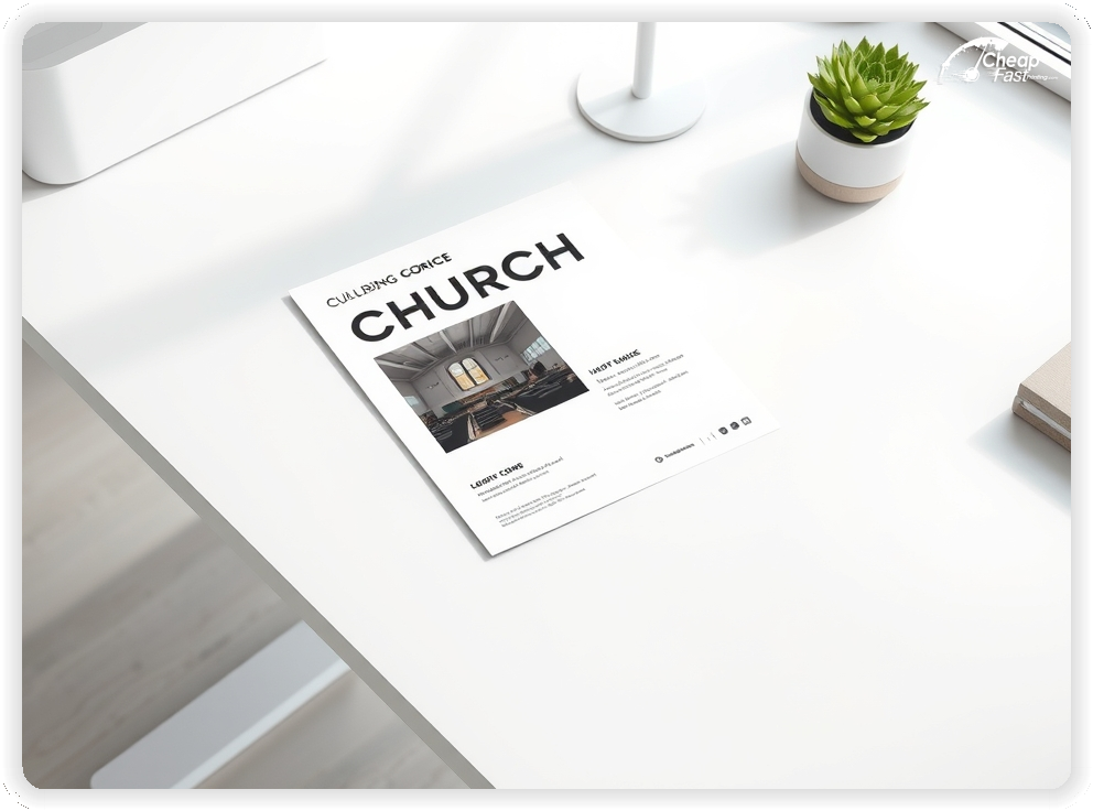 Sunday Service Handout, Church marketing materials marketing piece