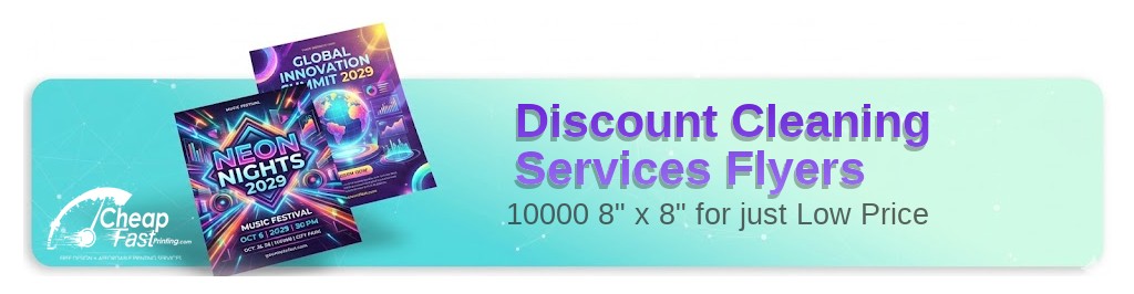 10000 Discount 8x8 13pt Premium Linen Cleaning Services Flyers