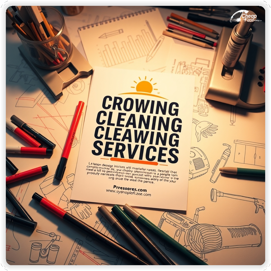 Custom Business Piece 1, Cleaning Services advertisements marketing piece