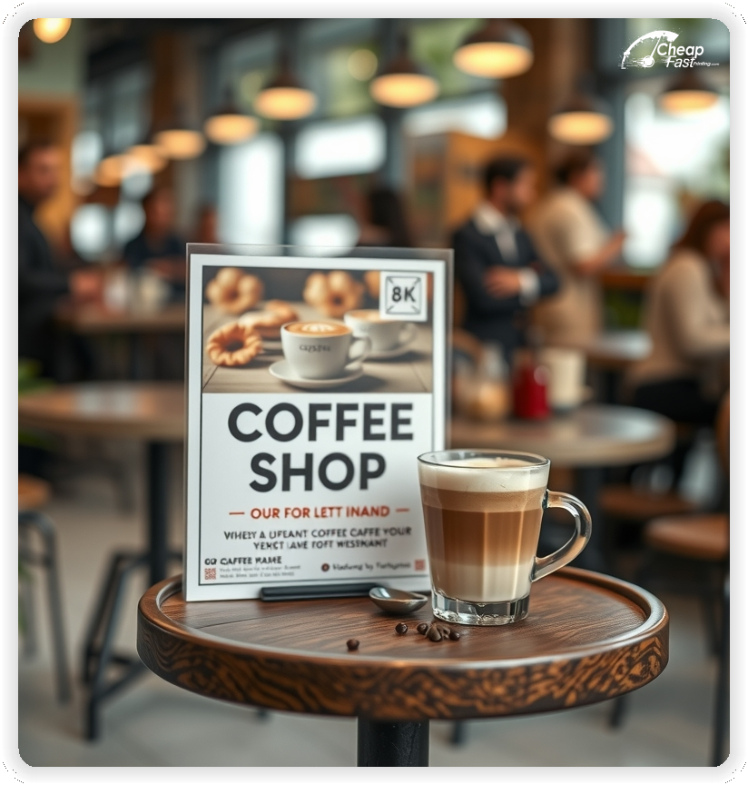 Best Coffee Shop Circular, Coffee Shop marketing materials print sample