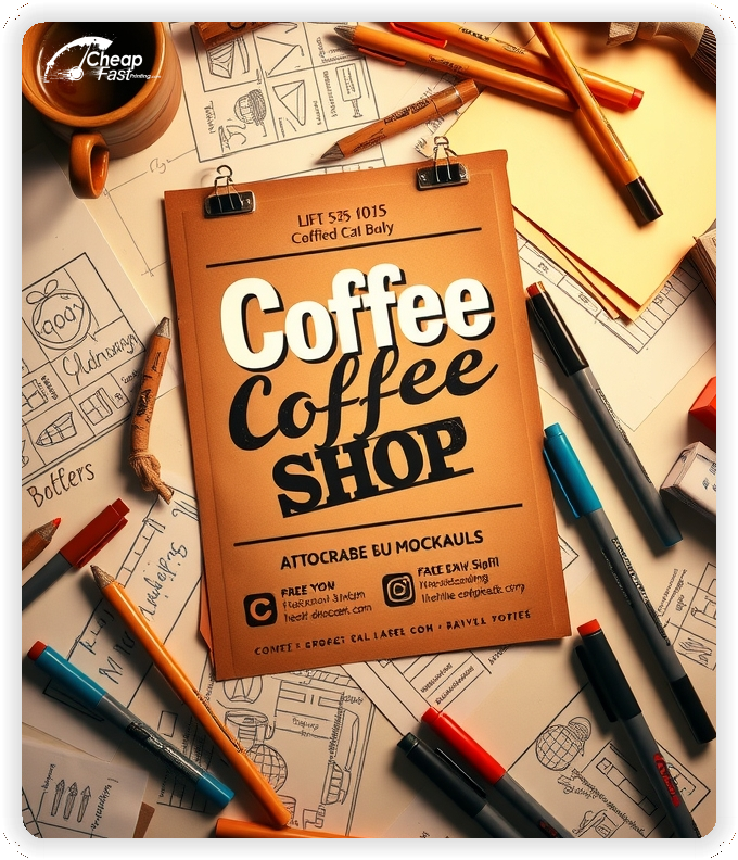 Custom Business Piece 1, Coffee Shop advertisements marketing piece