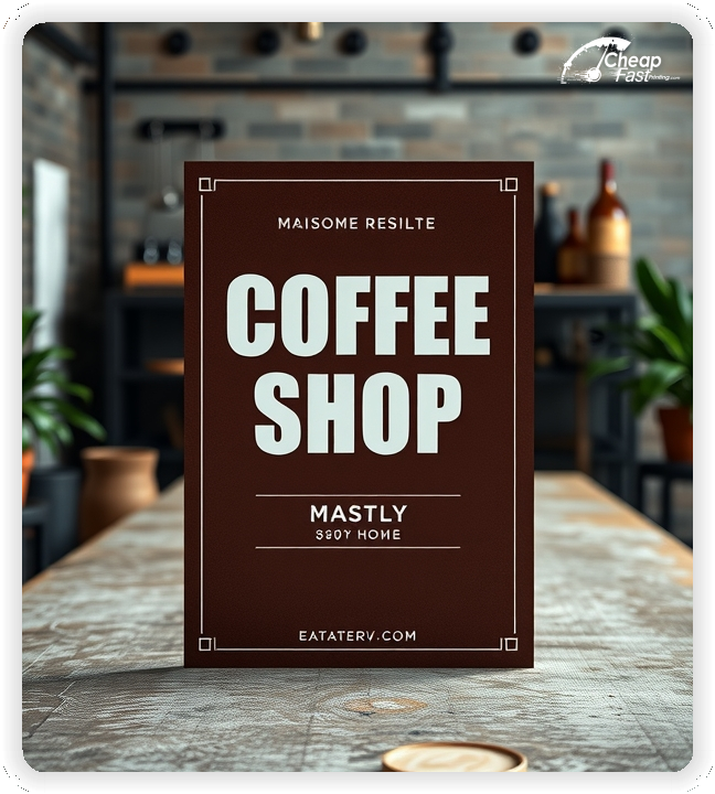 Print Ready Layout 1, Coffee Shop brochures layout example