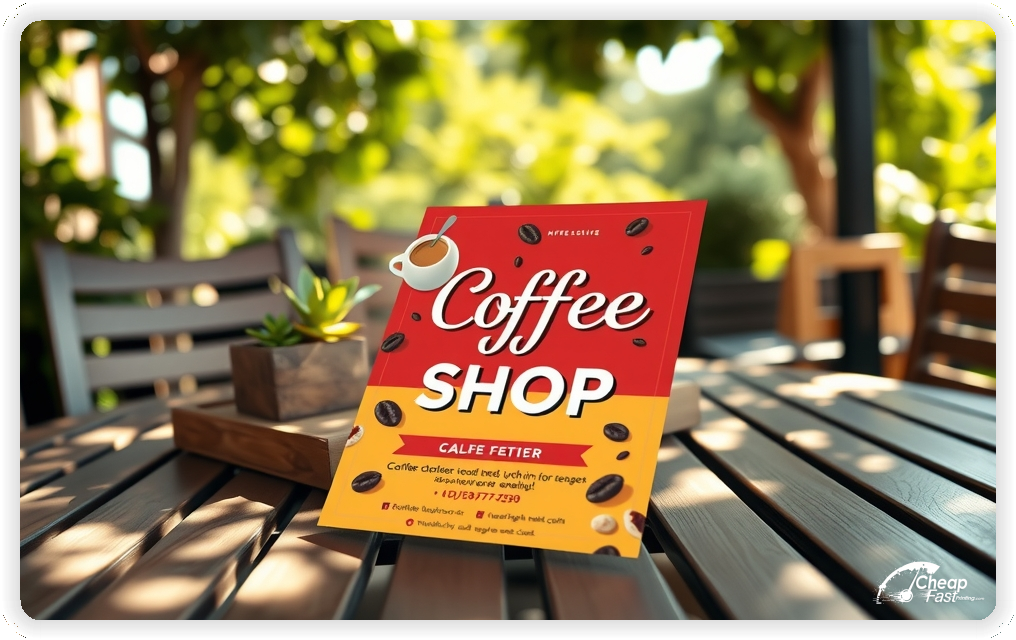 Professional Circular 1, Coffee Shop handouts print sample