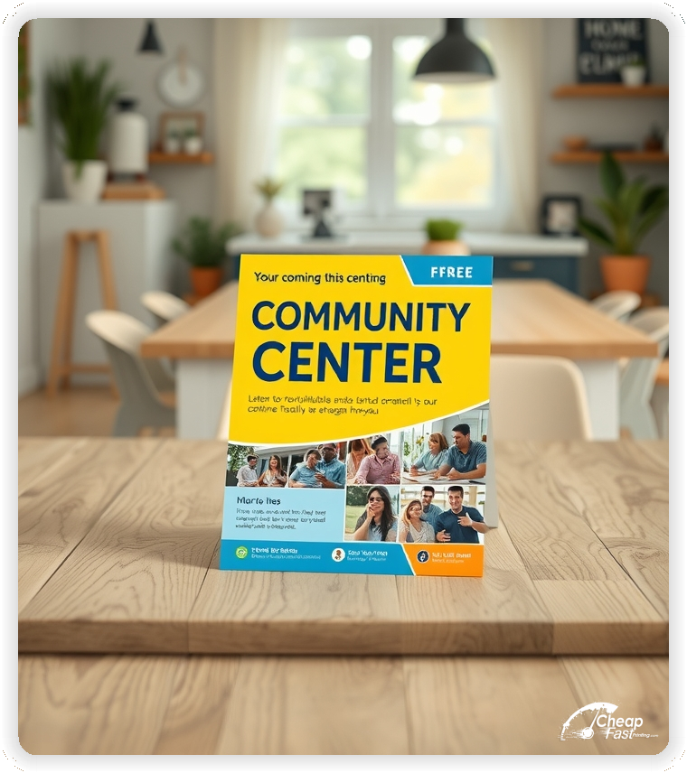 Print Ready Layout 1, Community Center brochures layout example