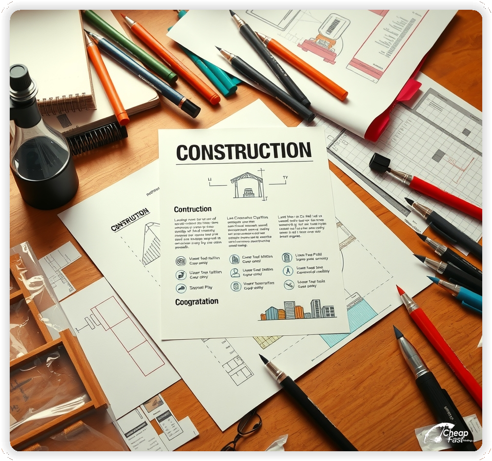 High Quality Leaflet 1, Construction circulars promotion design