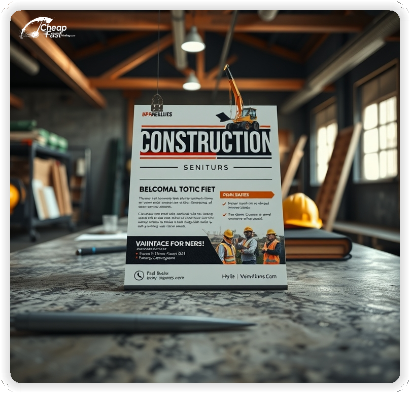 Marketing Handout Design 1, Construction pamphlets design example