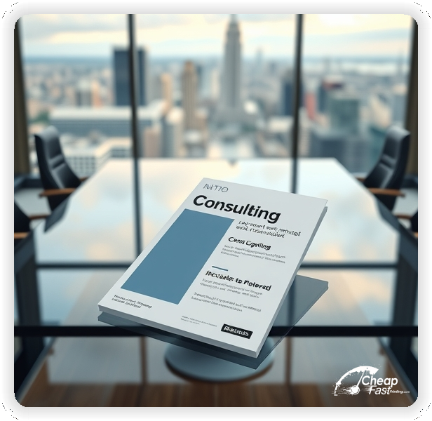 Best Consulting Leaflet Production, Consulting marketing materials print sample