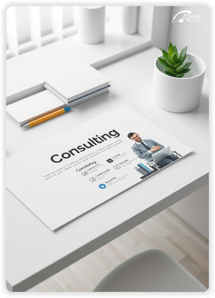 Promo Flyer Sample 1, Consulting leaflets creative layout