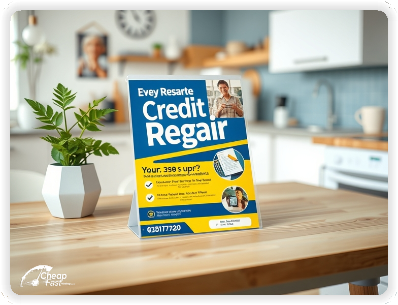 Promo Flyer Sample 1, Credit Repair leaflets creative layout