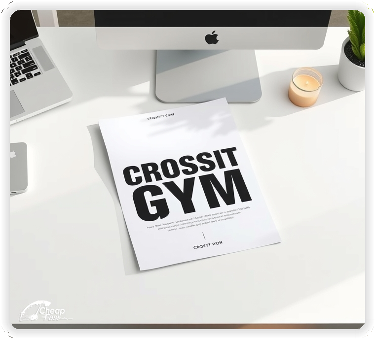 Creative Print Design 1, Crossfit Gym promo cards creative layout