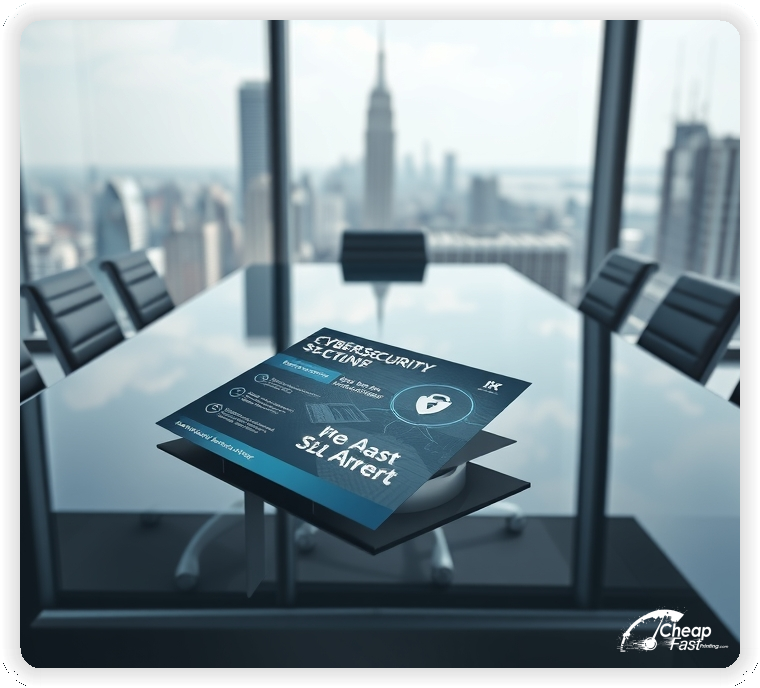 Advertising Brochure 1, Cybersecurity leaflets layout example