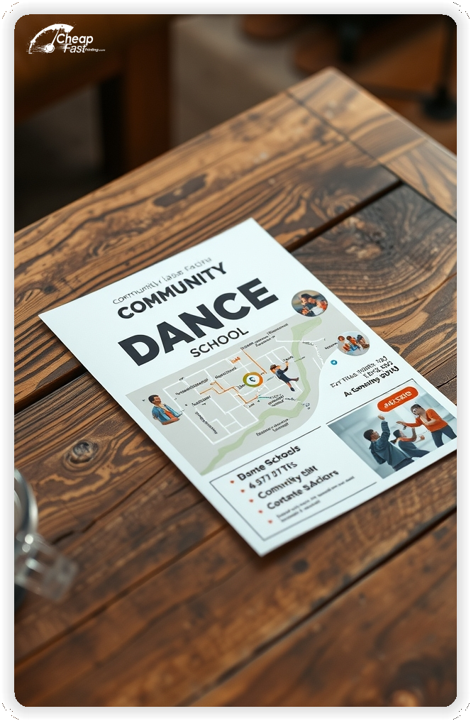 Promo Flyer Sample 1, Dance School leaflets creative layout