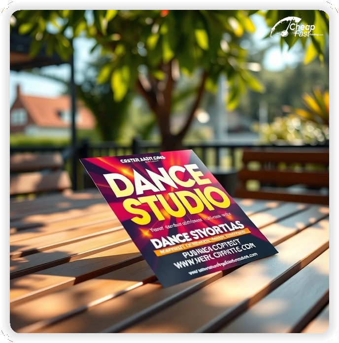 Creative Print Design 1, Dance Studio promo cards creative layout