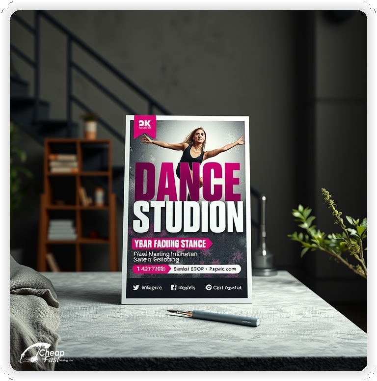 Custom Business Piece 1, Dance Studio advertisements marketing piece