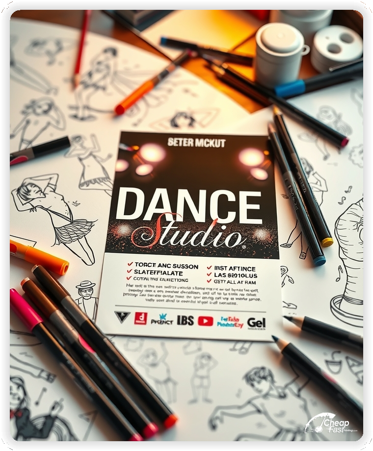 High Quality Leaflet 1, Dance Studio circulars promotion design