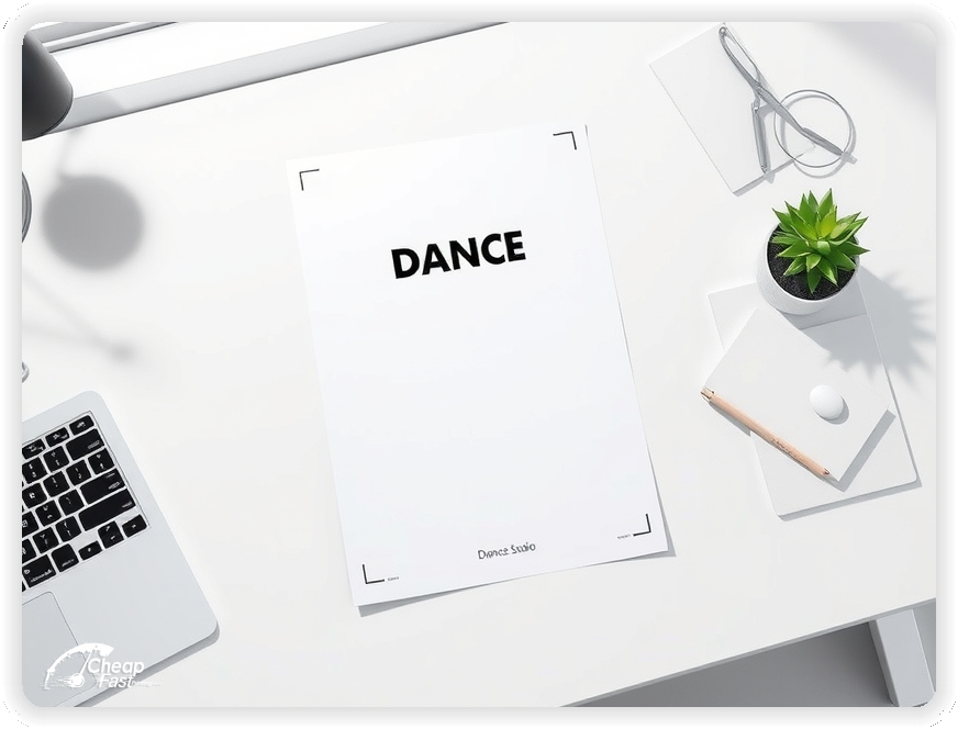 Print Ready Layout 1, Dance Studio brochures layout example