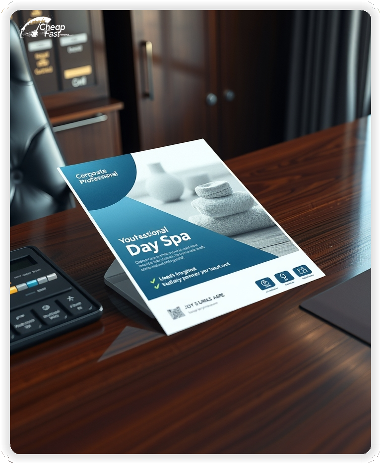 Best Day Spa Brochure, Day Spa marketing materials print sample