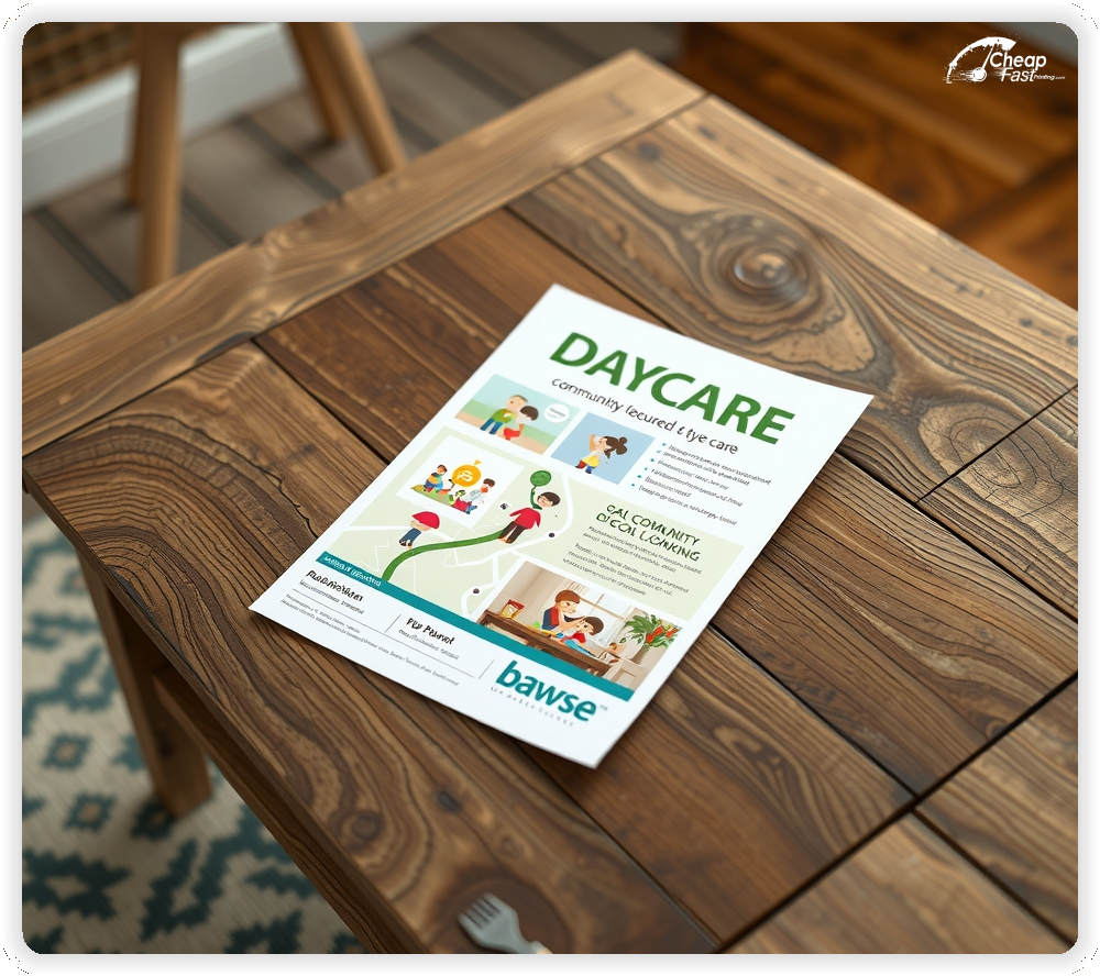 Marketing Handout Design 1, Daycare pamphlets design example