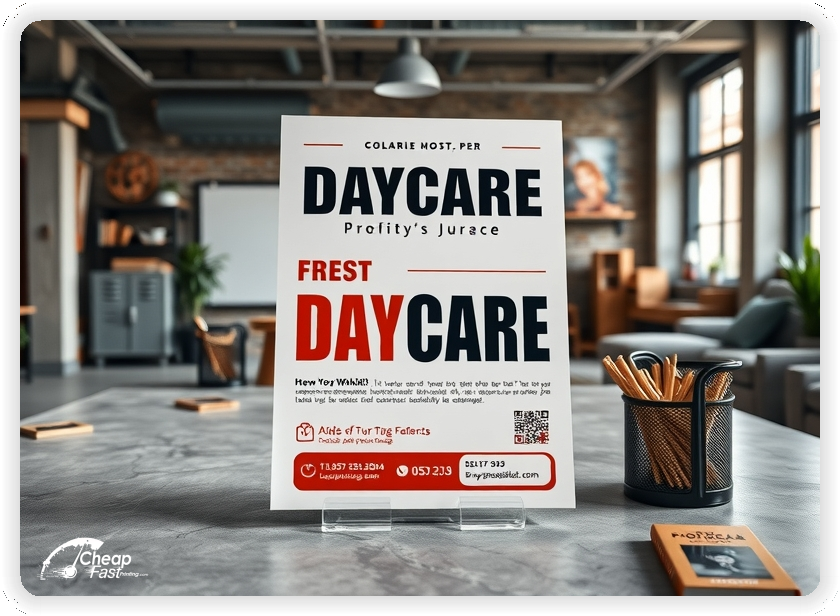 Print Ready Layout 1, Daycare brochures layout example